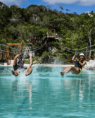 zip line eco splash e s